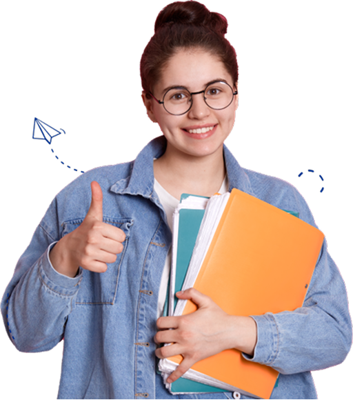 Estudiante de EDUSUR con libro